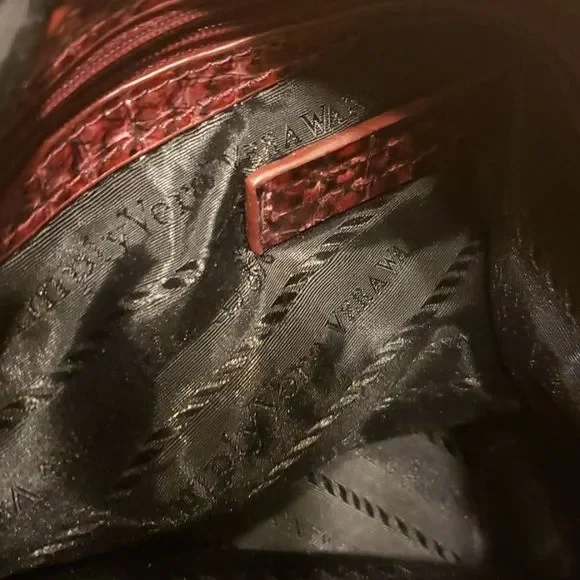 Simply Vera Wang Hobo Shoulder Bag Purse Large Faux Snake Blue Purple Ch… - Picture 9 of 11